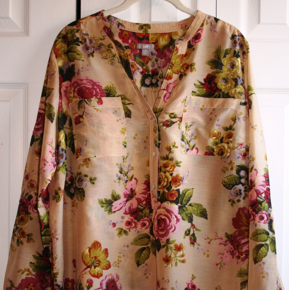 Soft Flowy Floral Blouse - J. Jill
